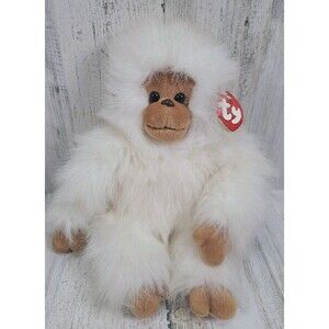 VTG 1994 TY CLASSIC TANGO White & Brown Monkey Chimp Orangutan Plush Stuffed Toy